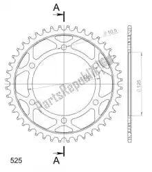 Here you can order the ktw rear steel 44t, black, 525 from Supersprox, with part number SU486744B: