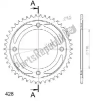 SU489846B, Supersprox, Ktw rear steel 46t, black, 428    , Nieuw