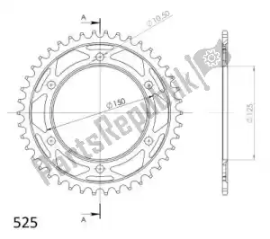 SUPERSPROX SU489942B ktw posteriore in acciaio 42t, nero, 525 - Il fondo