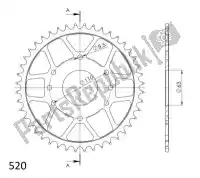 SU490544B, Supersprox, Ktw trasero acero 44t, negro, 520    , Nuevo