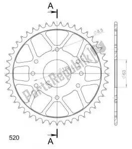 SUPERSPROX SU490545B ktw arrière acier 45t, noir, 520 - La partie au fond