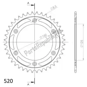 SUPERSPROX SU499040B ktw arrière acier 40t, noir, 520 - La partie au fond