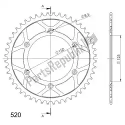 Qui puoi ordinare ktw posteriore in acciaio 48t, nero, 520 da Supersprox , con numero parte SU499048B: