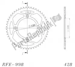 Qui puoi ordinare ktw posteriore acciaio 51t, nero, 428 da Supersprox , con numero parte SU499851B: