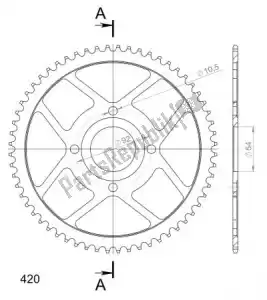 SUPERSPROX SU4107860B ktw rear steel 60t black - Bottom side