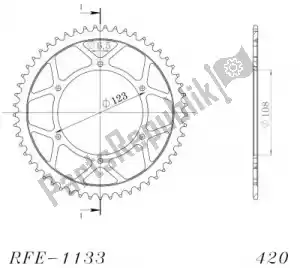 SUPERSPROX SU4113353B ktw trasero acero 53t, negro, 420 - Lado inferior