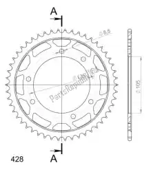 Qui puoi ordinare ktw posteriore in acciaio 50t nero da Supersprox , con numero parte SU4113450B: