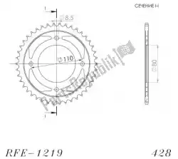 Here you can order the ktw rear steel 42t, black, 428 from Supersprox, with part number SU4121942B: