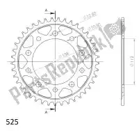 SU4130442B, Supersprox, Ktw arrière acier 42t, noir, 525    , Nouveau