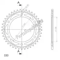 SU4130642B, Supersprox, Ktw rear steel 42t, black, 530    , New