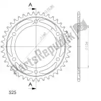 SU4130741B, Supersprox, Ktw posteriore acciaio 41t, nero, 525    , Nuovo