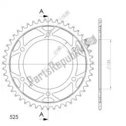 Qui puoi ordinare ktw posteriore in acciaio 46t, nero, 525 da Supersprox , con numero parte SU4130746B: