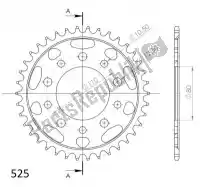 SU4133238B, Supersprox, Ktw posteriore in acciaio 38t, nero, 525    , Nuovo