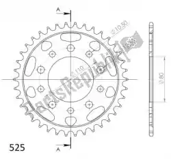 Qui puoi ordinare ktw posteriore in acciaio 38t, nero, 525 da Supersprox , con numero parte SU4133238B:
