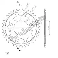 SU4133240B, Supersprox, Ktw arrière acier 40t, noir, 525    , Nouveau