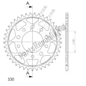 SUPERSPROX SU4133441B ktw rear steel 41t, black, 530 - Bottom side