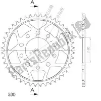 SU4133443B, Supersprox, Ktw trasero acero 43t, negro, 530    , Nuevo