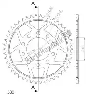 SU4133445B, Supersprox, Ktw aço traseiro 45t, preto, 530    , Novo