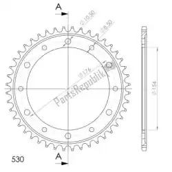 Qui puoi ordinare ktw posteriore in acciaio 44t, nero, 530 da Supersprox , con numero parte SU4134044B: