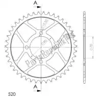 SU4141443B, Supersprox, Ktw rear steel 43t, black, 520    , New