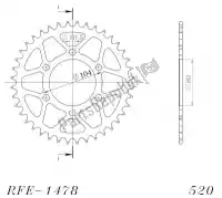 SU4147840B, Supersprox, Ktw rear steel 40t, black    , Nieuw