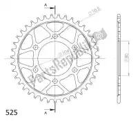 SU4148939B, Supersprox, Ktw aço traseiro 39t, preto, 525    , Novo