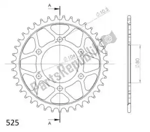 SUPERSPROX SU4148939B ktw posteriore acciaio 39t, nero, 525 - Il fondo