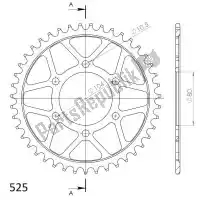 SU4148943B, Supersprox, Ktw trasero acero 43t, negro, 525    , Nuevo