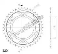 SU4149042B, Supersprox, Ktw arrière acier 42t, noir, 520    , Nouveau