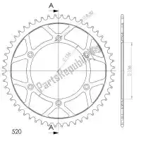 SU4151253B, Supersprox, Ktw posteriore acciaio 53t, nero, 520    , Nuovo