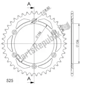 SUPERSPROX SU4179141B ktw rear steel 41t, black, 525 - Bottom side