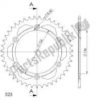 SU4179143B, Supersprox, Ktw aço traseiro 43t, preto, 525    , Novo