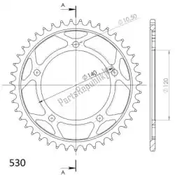 Qui puoi ordinare ktw posteriore acciaio 43t, nero, 530 da Supersprox , con numero parte SU4180043B: