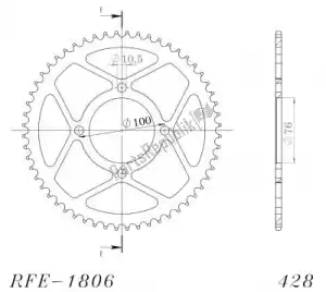 SUPERSPROX SU4180656B ktw rear steel 56t black - Bottom side