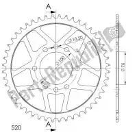 SU4182548B, Supersprox, Ktw rear steel 48t, black, 520    , Nieuw