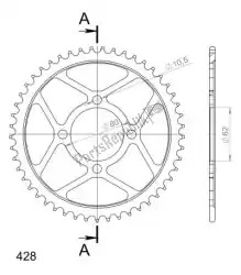 Qui puoi ordinare ktw posteriore acciaio 49t nero da Supersprox , con numero parte SU4184349B: