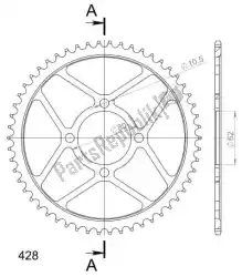 Qui puoi ordinare ktw posteriore in acciaio 54t nero da Supersprox , con numero parte SU4184354B: