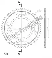 SU4187459B, Supersprox, Ktw rear steel 59t black    , New