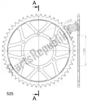 SU4201250B, Supersprox, Ktw rear steel 50t, black, 525    , New