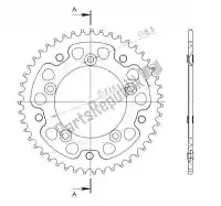 SU2446D, Supersprox, Ktw posteriore alu 46t, blu, 420    , Nuovo