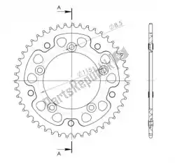 Aquí puede pedir ktw trasero aluminio 46t, naranja, 420 de Supersprox , con el número de pieza SU2446O: