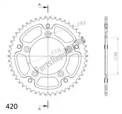 Here you can order the ktw rear alu 48t, orange, 420 from Supersprox, with part number SU2448O:
