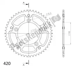 Here you can order the ktw rear alu 50t, black, 420 from Supersprox, with part number SU2450B: