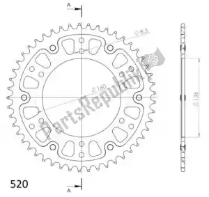 SUPERSPROX SU6549G ktw rear stealth 49t, gold, 520 - Bottom side