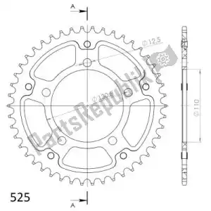 SUPERSPROX SU2745B ktw rear alu 45t, black, 525 - Bottom side