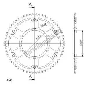 SUPERSPROX SU62560G ktw sigilo trasero 60t, oro - Lado inferior