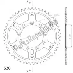Here you can order the ktw rear alu 49t, black, 520 from Supersprox, with part number SU215149B: