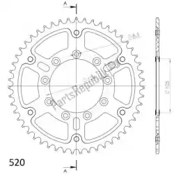 Here you can order the ktw rear stealth 50t, silver, 520 from Supersprox, with part number SU615150S: