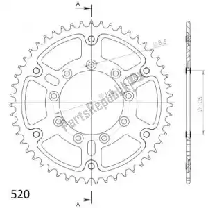 SUPERSPROX SU615150S ktw rear stealth 50t, silver, 520 - Bottom side