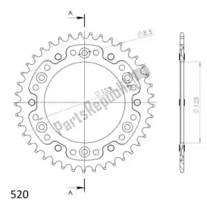 SUPERSPROX SU621040R ktw posteriore stealth 40t, rosso, 520 - Il fondo